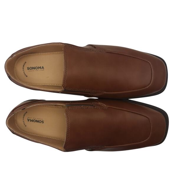 SONOMA Goods For Life® Boys Slip-On Brown Dress Loafer Shoes‎ sz 7 Youth - Picture 6 of 10